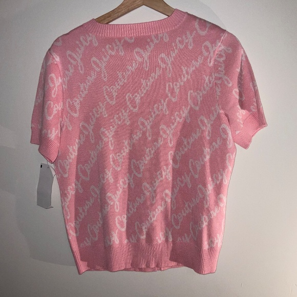 Juicy Couture Women’s Crew Neck Sweater – Medium, Pink & White, Brand NWT - Picture 7 of 10